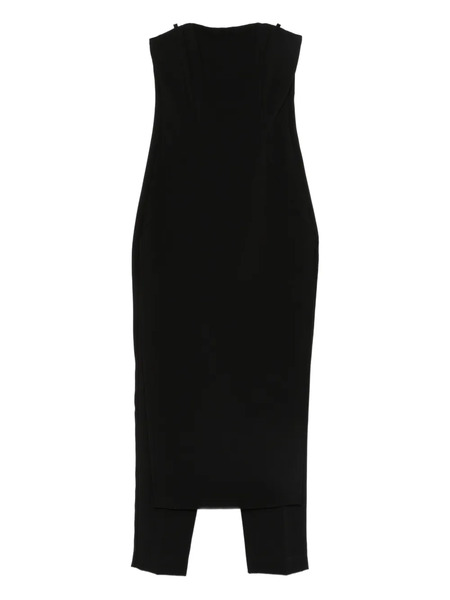 Pinko Strapless Split-hem Jumpsuit - Black 