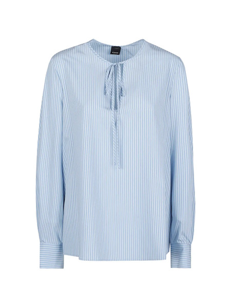 Pinko Striped Tie-fastening Blouse - Blue 