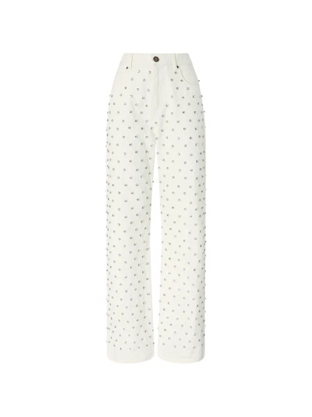  Pinko Stud-embellished Denim Jeans - Neutrals 