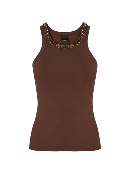  Pinko Stud-embellished Tank Top - Brown 