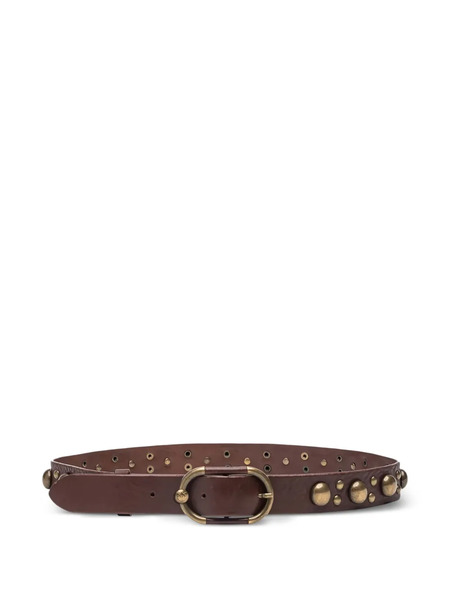  Pinko Studded Leather Belt - Brown 