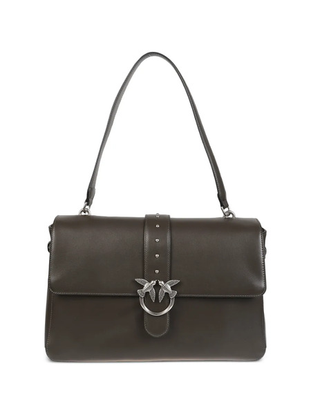  Pinko Studded Leather Shoulder Bag - Green 