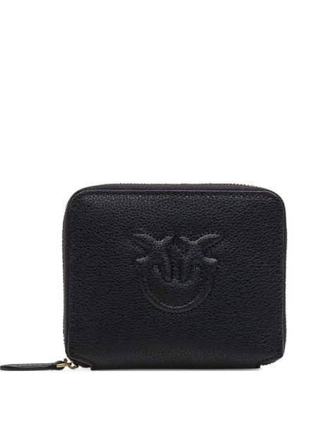 Pinko Taylor Embossed Logo Zip-around Purse - Black 