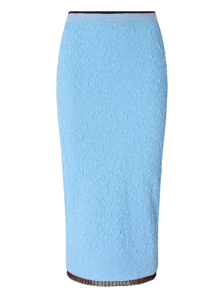  Pinko Textured Midi Skirt - Blue 