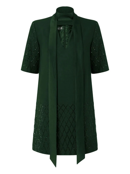  Pinko Tie-fastening Mini Dress - Green 