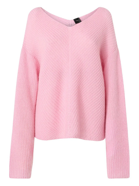  Pinko V-neck Ribbed Knit Sweater 