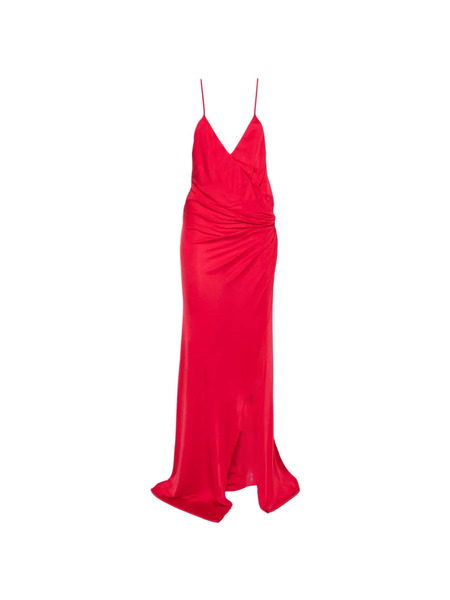  Pinko Vivara V-neck Maxi Dress - Red 