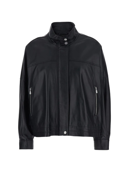  Pinko Zip Collar Jacket - Black 