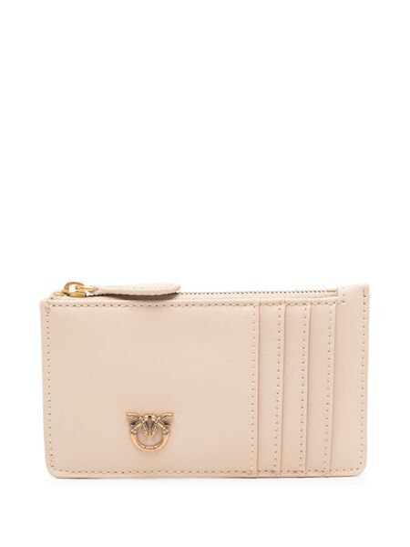  Pinko Zipped Chevron Card Holder - Neutrals 