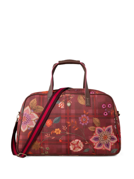  Pip Studio Floral Checked Tote Bag - Red 