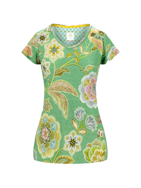  Pip Studio V-neck Floral-print T-shirt - Green 