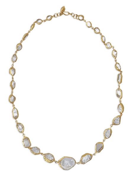  Pippa Small 18k Yellow Gold Herkimer Diamond Necklace 