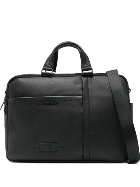 Piquadro Double-handle Briefcase - Black 