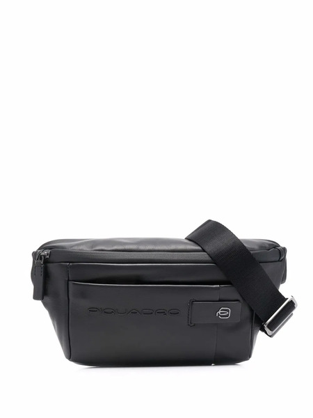  Piquadro Embossed-logo Belt Bag - Black 