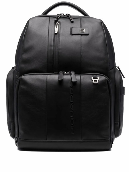  Piquadro Logo-embossed Backpack - Black 