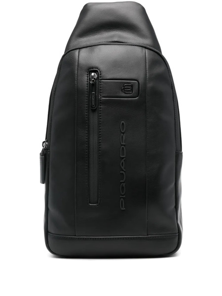  Piquadro Logo-embossed Backpack - Black 