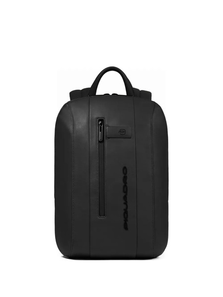  Piquadro Top-handle Leather Backpack - Black 