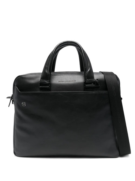 Piquadro Zip-fastening Leather Briefcase - Black 