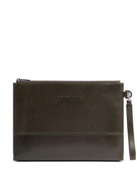  Piquadro Zip Wristlet Laptop Bag - Green 