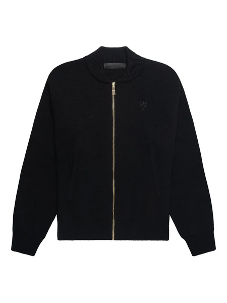  Place Of ëlms Logo-embroidered Cardigan - Black 
