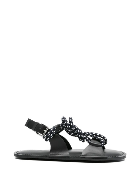  Plan C Braided-yarn Sandals - Black 