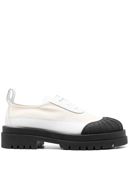  Plan C Canvas Oxford Shoes - Neutrals 