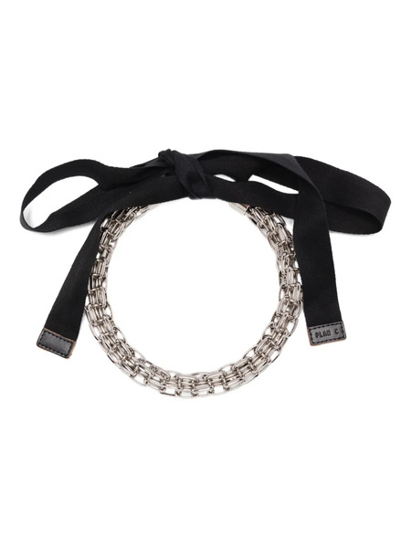  Plan C Chain-link Ribbon Necklace - Black 