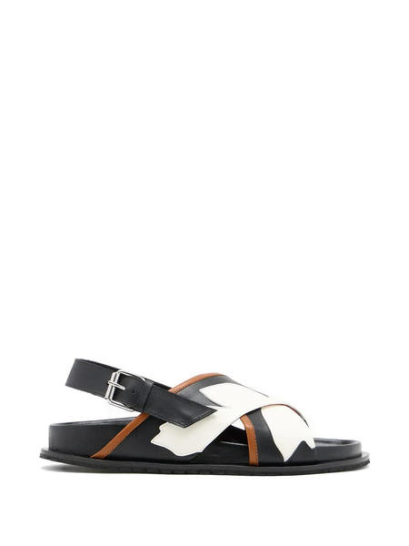  Plan C Criss Cross-strap Sandals - Black 
