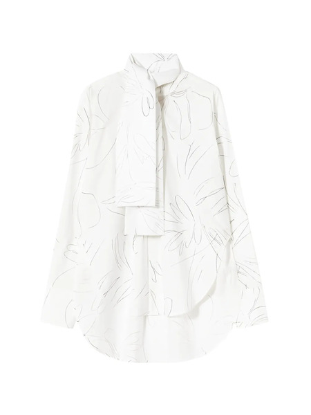  Plan C Floral-print Blouse - White 