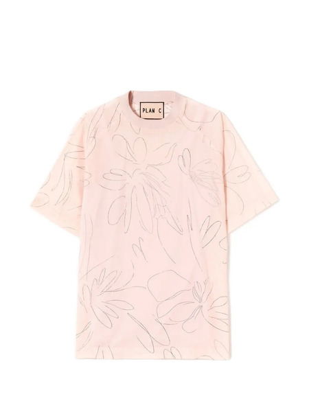  Plan C Floral-print T-shirt - Pink 