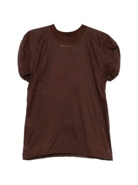  Plan C Gathered T-shirt - Brown 