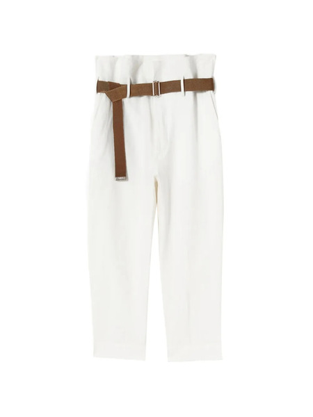  Plan C High-waist Trousers - White 