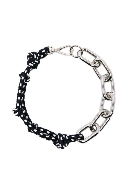  Plan C Knotted Chain-detail Necklace - Silver 