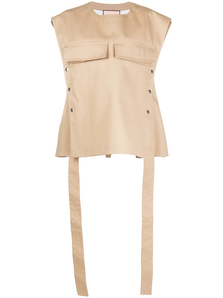  Plan C Oversized Utility Vest - Neutrals 