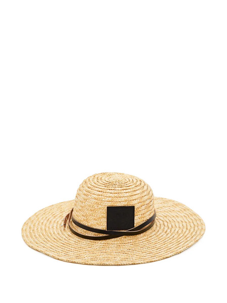  Plan C Straw Fedora Hat - White 