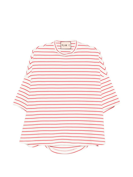  Plan C Striped Short-sleeve T-shirt - Neutrals 