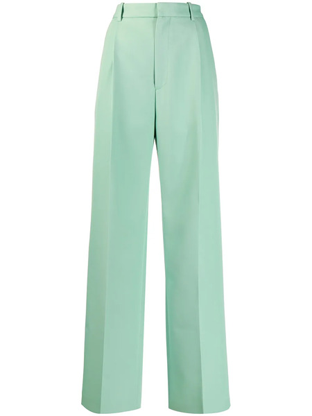  Plan C Tailored Wide-leg Trousers - Green 