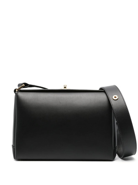  Plan C Twist-lock Leather Shoulder Bag - Black 