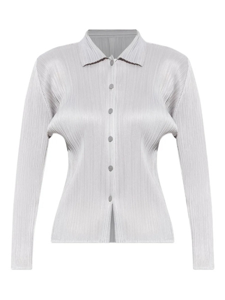  Pleats Please Issey Miyake Buttoned Plissé Shirt - Grey 
