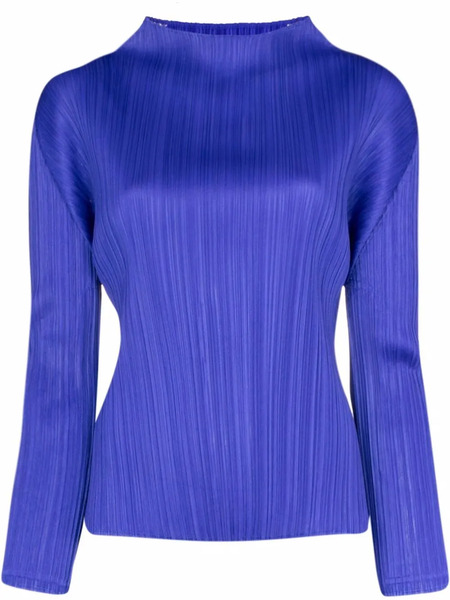  Pleats Please Issey Miyake Monthly Colours January Plissé-effect Top - Blue 