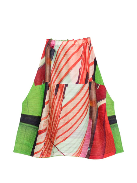  Pleats Please Issey Miyake Panelled Pleated Skirt - Red 