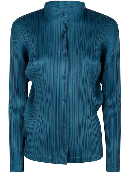  Pleats Please Issey Miyake Pleated Blouse - Blue 