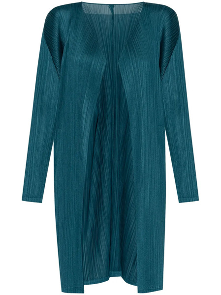  Pleats Please Issey Miyake Pleated Coat - Green 
