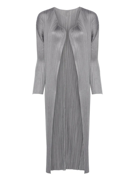  Pleats Please Issey Miyake Pleated Coat - Grey 