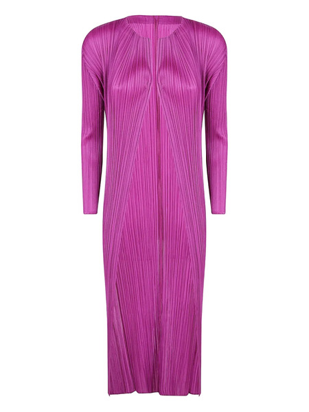  Pleats Please Issey Miyake Pleated Coat - Pink 