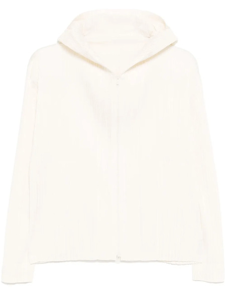  Pleats Please Issey Miyake Pleated Jacket - White 