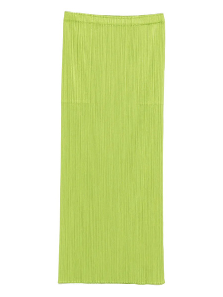  Pleats Please Issey Miyake Pleated Mid Skirt - Green 