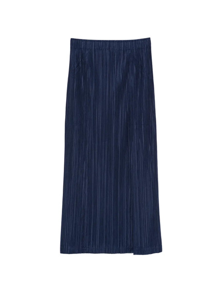  Pleats Please Issey Miyake Pleated Midi Skirt - Blue 