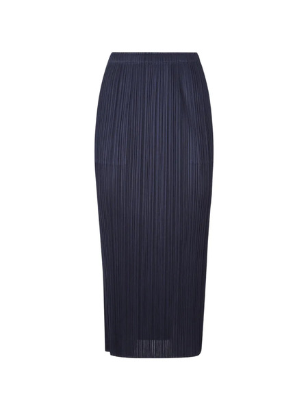  Pleats Please Issey Miyake Pleated Midi Skirt - Blue 