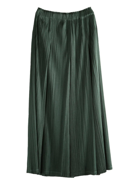  Pleats Please Issey Miyake Pleated Midi Skirt - Green 